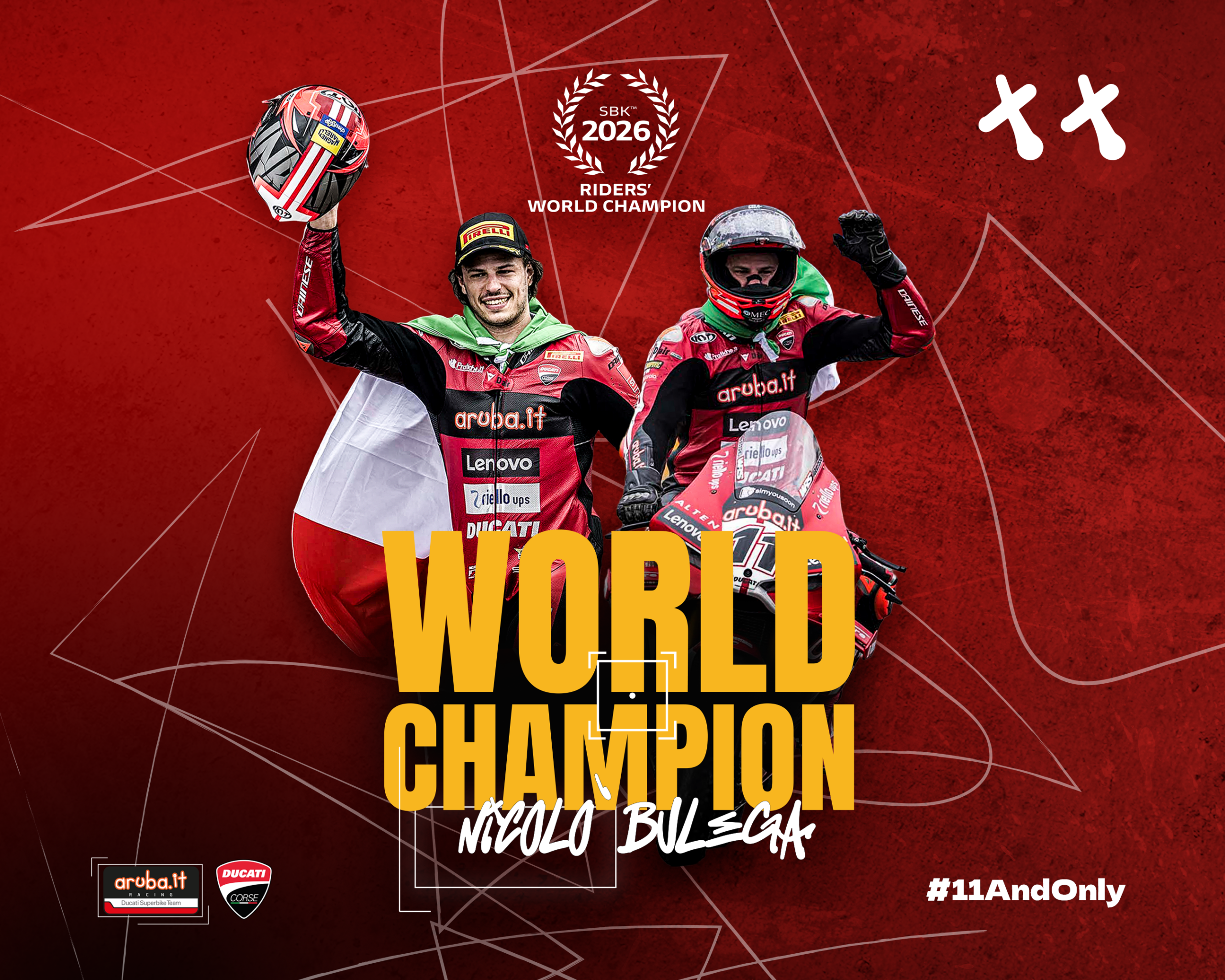 Bulega campione del mondo Superbike 2026: Ducati completa la tripletta
